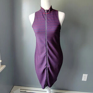 *NWOT* Express Striped Zip Dress